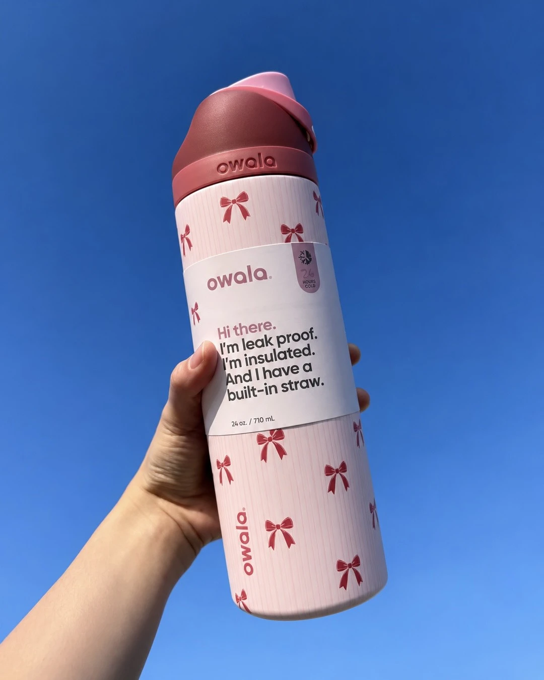 Owala 限定新款 夢幻蝴蝶結水壺 24oz 雙飲口 710ml