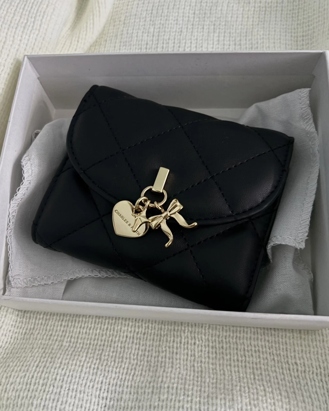 Charles & Keith 小CK 金屬造型 愛心 蝴蝶結 錢包 卡夾(四色可選)
