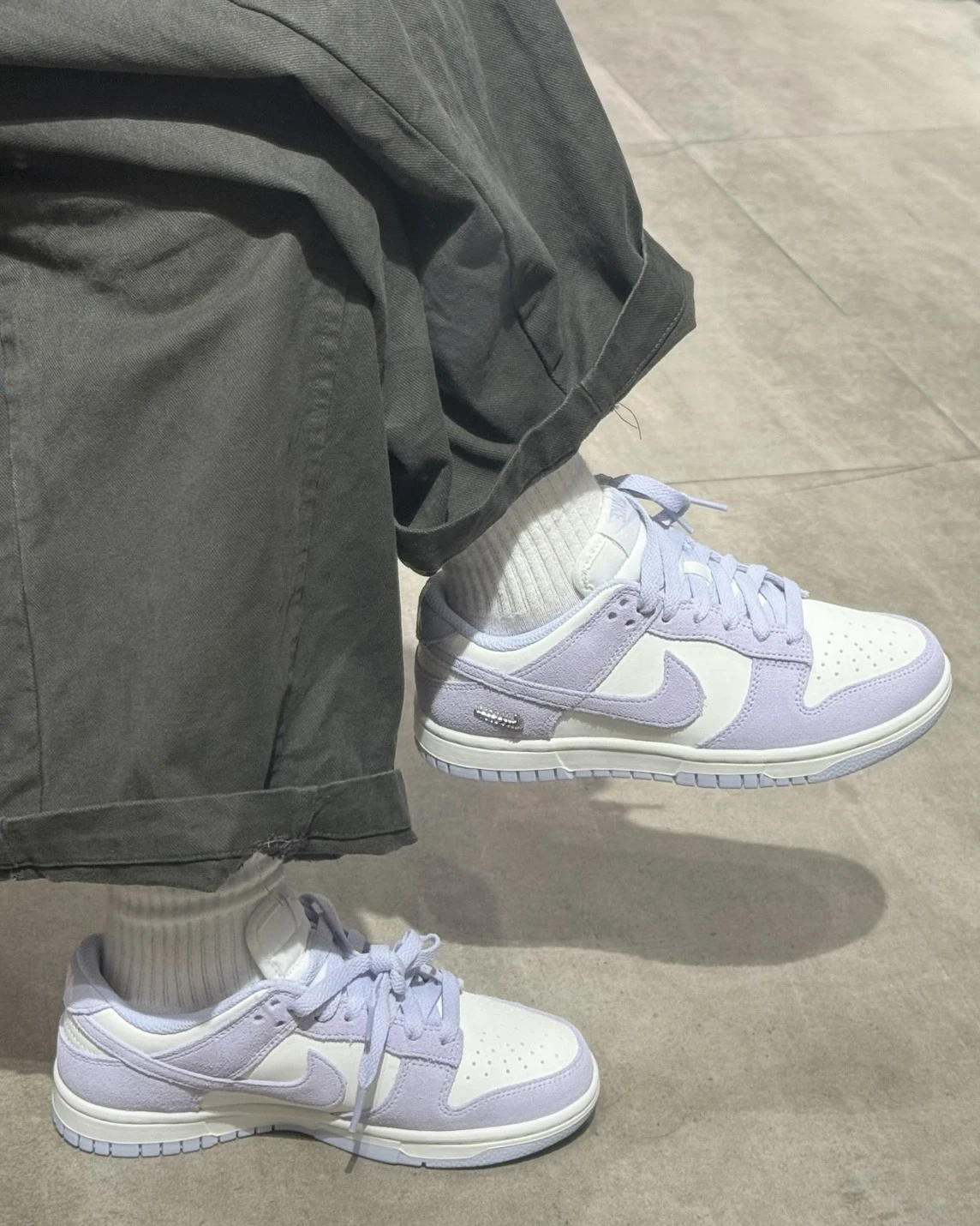 NIKE DUNK LOW 麂皮 薰衣草紫 金屬小鈎 女款(IO4244-500)