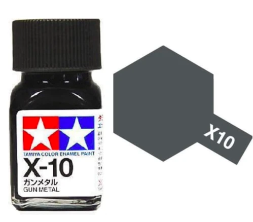 Tamiya 油性 法瑯漆 X-10 亮光 槍鐵色 Gun Metal 10ML