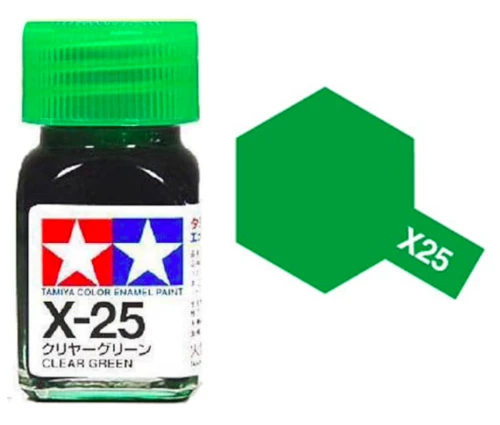Tamiya 油性 法瑯漆 X-25 亮光 透明綠色 Clear Green 10ML