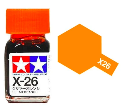 Tamiya 油性 法瑯漆 X-26 亮光 透明橘色 Clear Orange 10ML