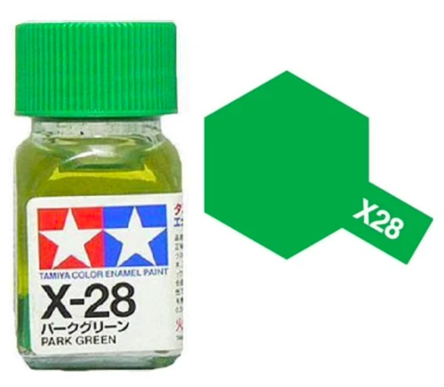 Tamiya 油性 法瑯漆 X-28 亮光 公園綠色 Park Green 10ML