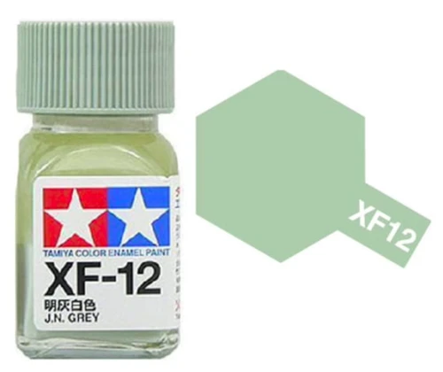 Tamiya 油性 法瑯漆 XF-12 消光 明灰白色 J.N. Grey 10ML