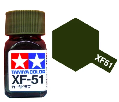 Tamiya 油性 法瑯漆 XF-51 消光 原野褐色 Khaki Drab 10ML