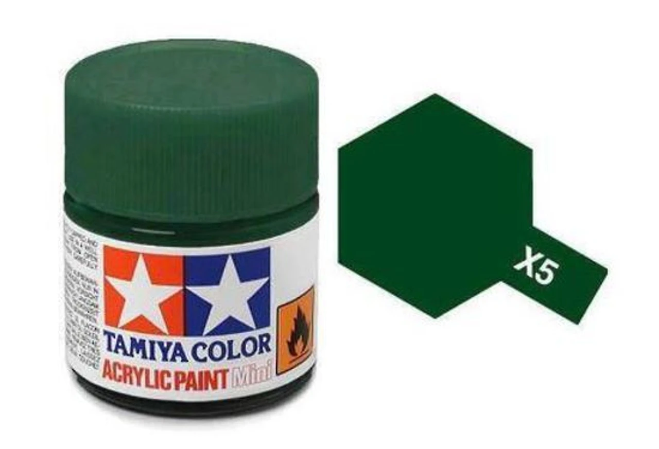 Tamiya 水性 壓克力漆 X-5 亮光 綠色 Green 10ML