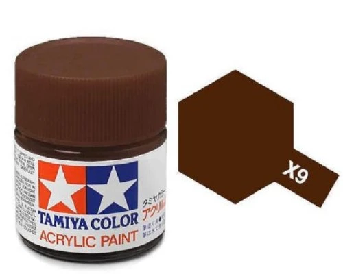 Tamiya 水性 法瑯漆 X-9 亮光 棕色 Brown 10ML