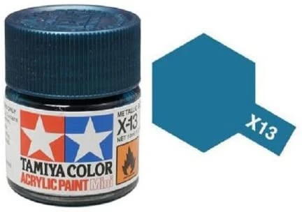 Tamiya 水性 壓克力漆 X-13 亮光 金屬藍色 Metallic Blue 10ML
