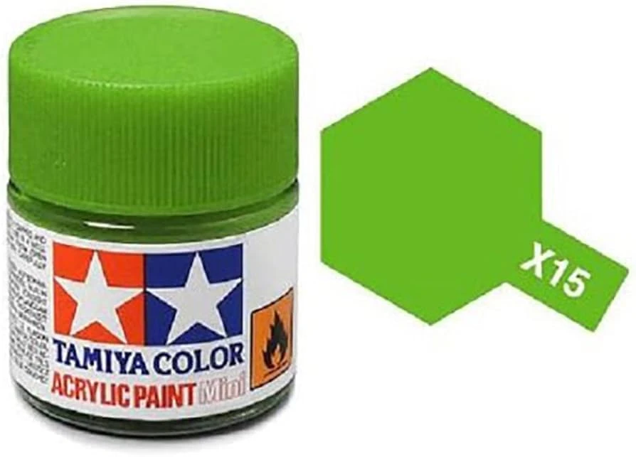 Tamiya 水性 壓克力漆 X-15 亮光 淺綠色 Light Green 10ML
