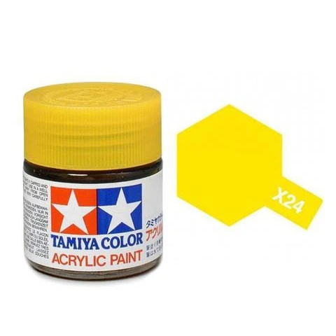 Tamiya 水性 壓克力漆 X-24 亮光 透明黃色 Clear Yellow 10ML