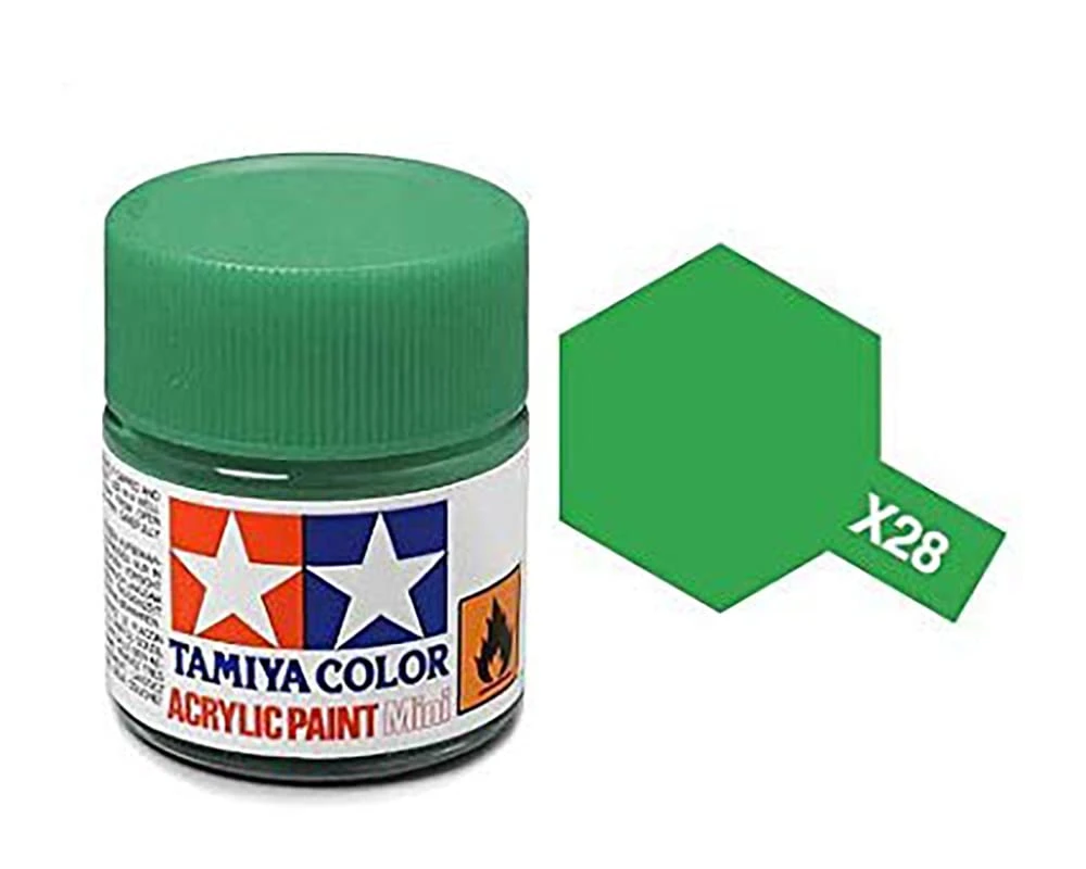 Tamiya 水性 壓克力漆 X-28 亮光 公園綠色 Park Green 10ML