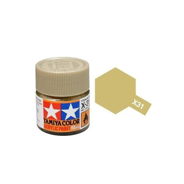 Tamiya 水性 壓克力漆 X-31 亮光 鈦金色 Titanium Gold 10ML