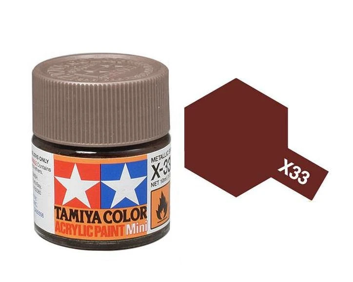 Tamiya 水性 壓克力漆 X-33 亮光 古銅色 Bronze 10ML