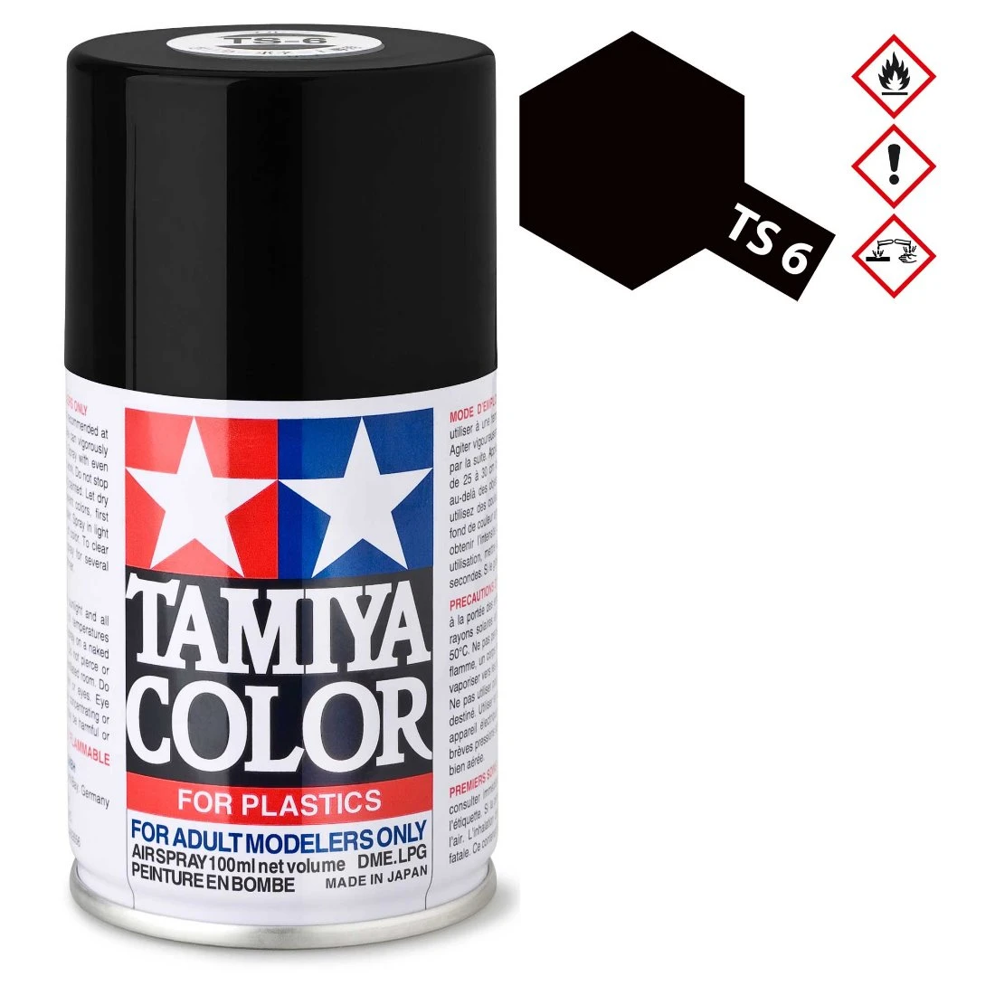 TAMIYA 田宮 TS-6 消光黑色 噴漆