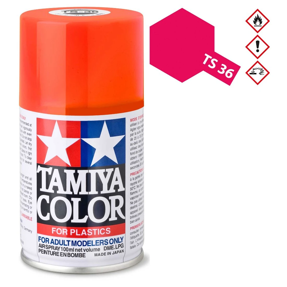 TAMIYA 田宮 TS-36 螢光紅色 噴漆