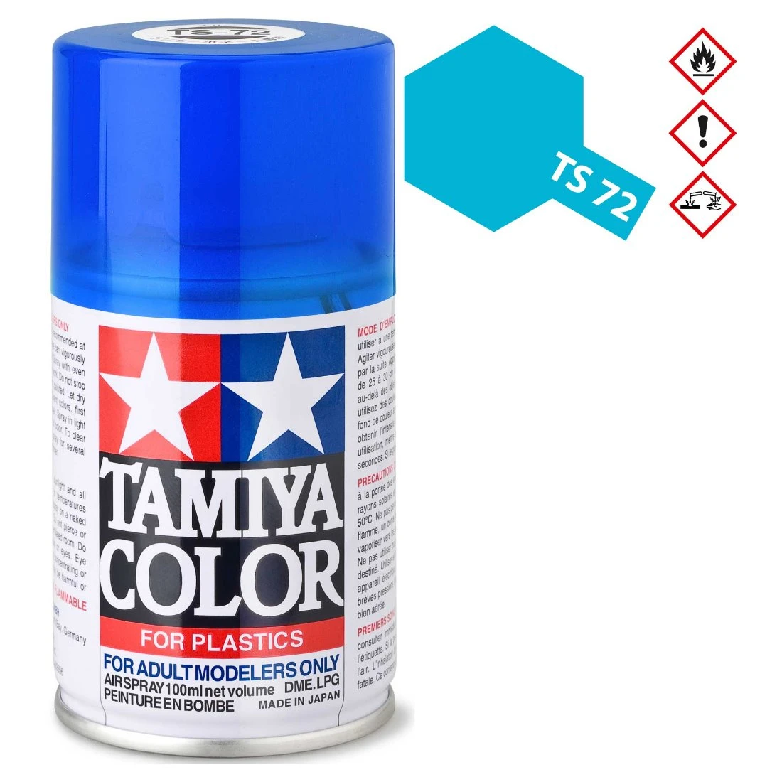 TAMIYA 田宮 TS-72 透明藍色 噴漆
