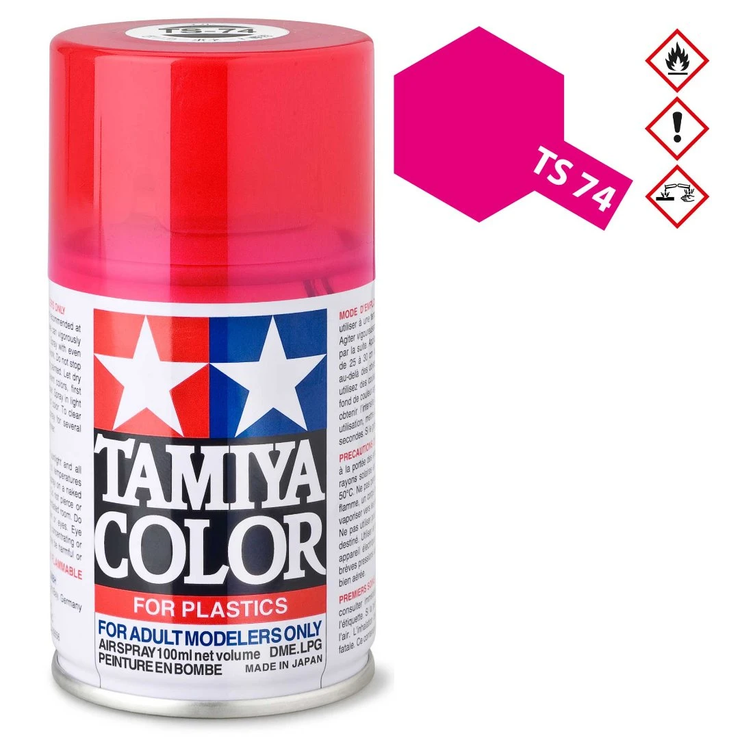 TAMIYA 田宮 TS-74 透明紅色 噴漆