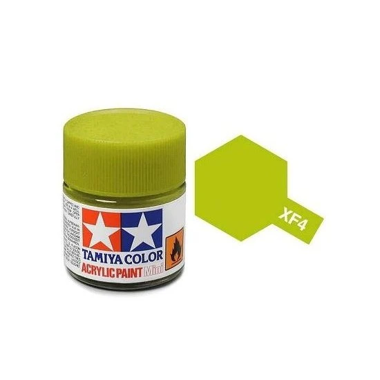 Tamiya 水性 壓克力漆 XF-4 消光 黃綠色 Yellow Green 10ML