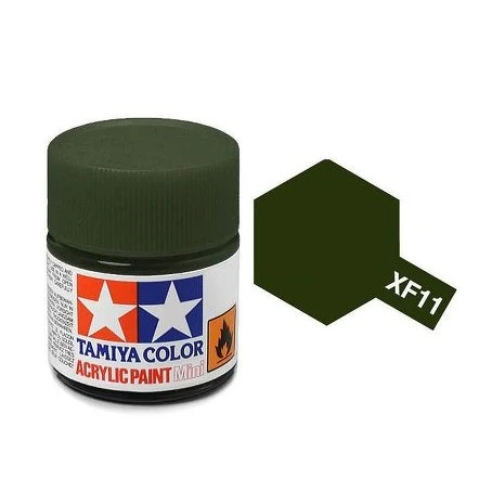 Tamiya 水性 壓克力漆 XF-11 消光 暗綠色 J.N. Green 10ML