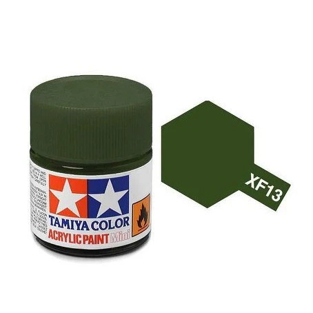Tamiya 水性 壓克力漆 XF-13 消光 濃綠色 J.A. Green 10ML