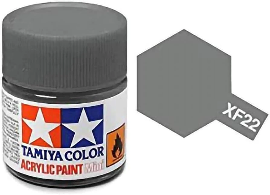 Tamiya 水性 壓克力漆 XF-22 消光 Rlm灰色 Rlm Grey 10ML