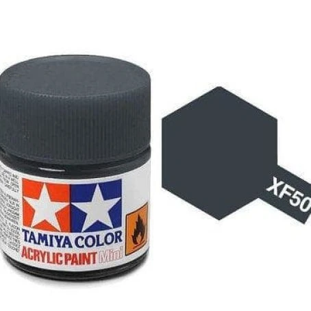 Tamiya 水性 壓克力漆 XF-50 消光 原野藍色 Field Blue 10ML