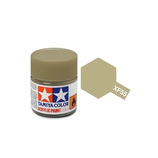 Tamiya 水性 壓克力漆 XF-55 消光 甲板棕褐色 Deck Tan 10ML