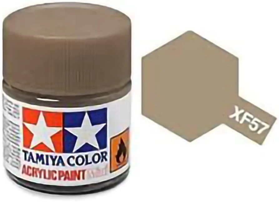 Tamiya 水性 壓克力漆 XF-57 消光 皮革黃色 Buff 10ML