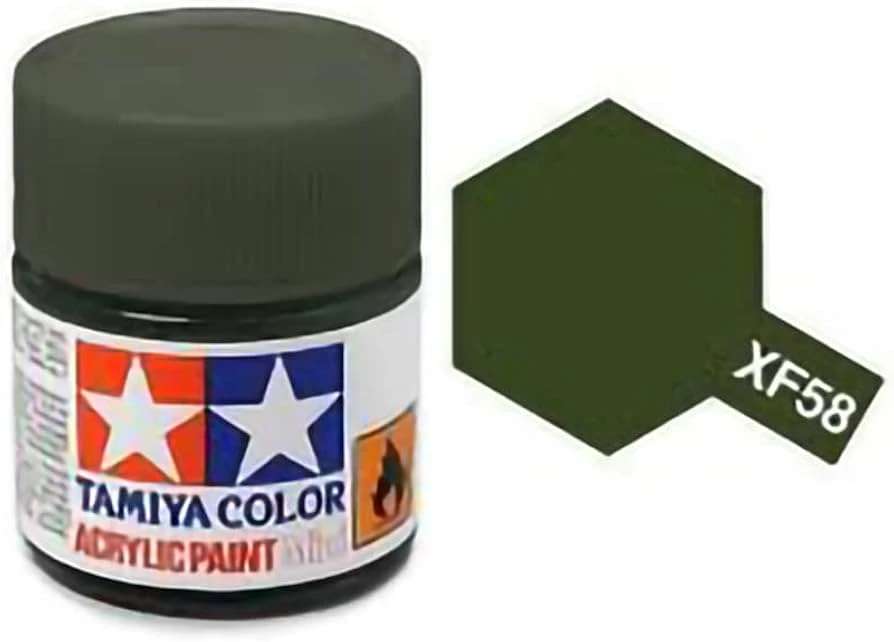 Tamiya 水性 壓克力漆 XF-58 消光 橄欖綠色 Olive Green 10ML