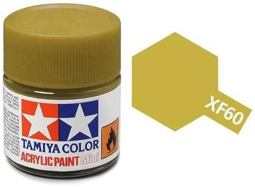 Tamiya 水性 壓克力漆 XF-60 消光 深黃色 Dark Yellow 10ML
