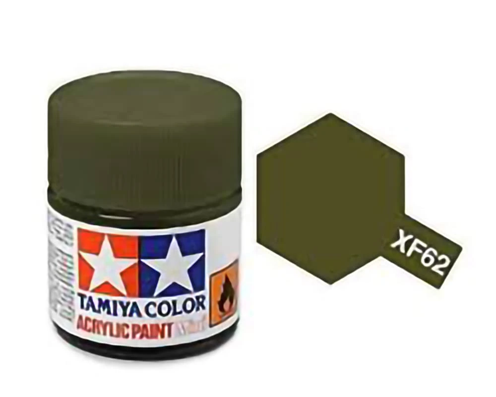 Tamiya 水性 壓克力漆 XF-62 消光 橄欖褐色 Olive Drab 10ML