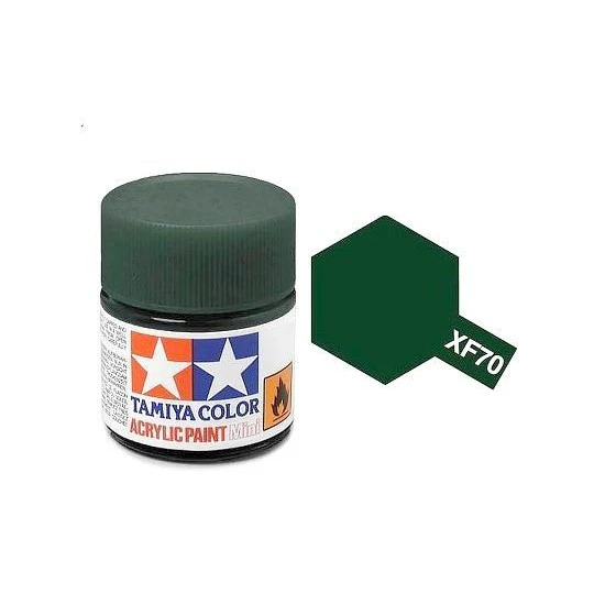 Tamiya 水性 壓克力漆 XF-70 消光 深綠色2 Dark Green 2 10ML