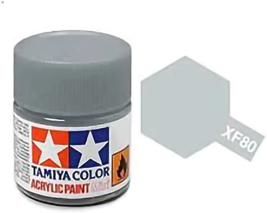 Tamiya 水性 壓克力漆 XF-80 消光 皇家淡灰色 ROYAL LIGHT GRAY 10ML