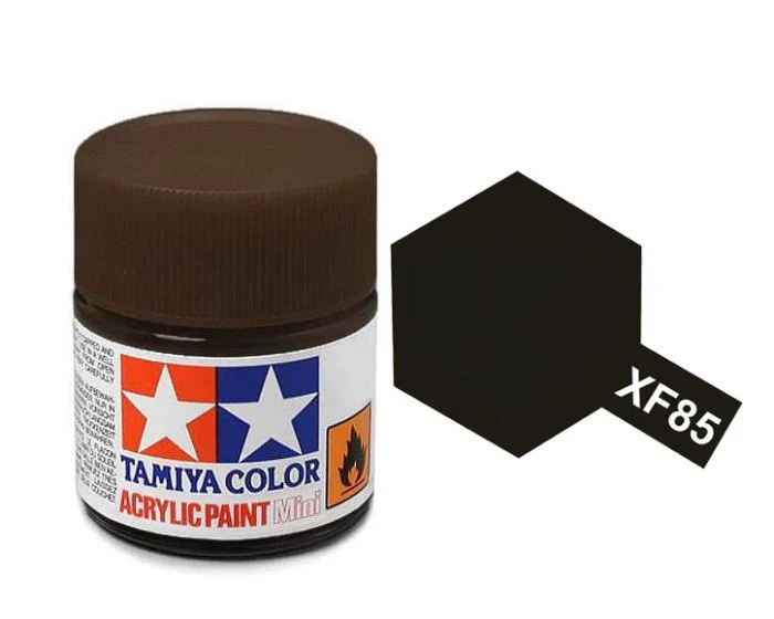 Tamiya 水性 壓克力漆 XF-85 消光 橡膠輪胎黑色 RUBBER BLACK 10ML