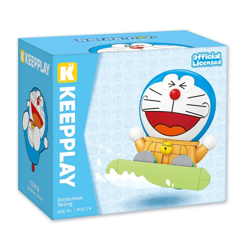 KEEPPLAY 積木 哆啦A夢 圓頭款 滑雪