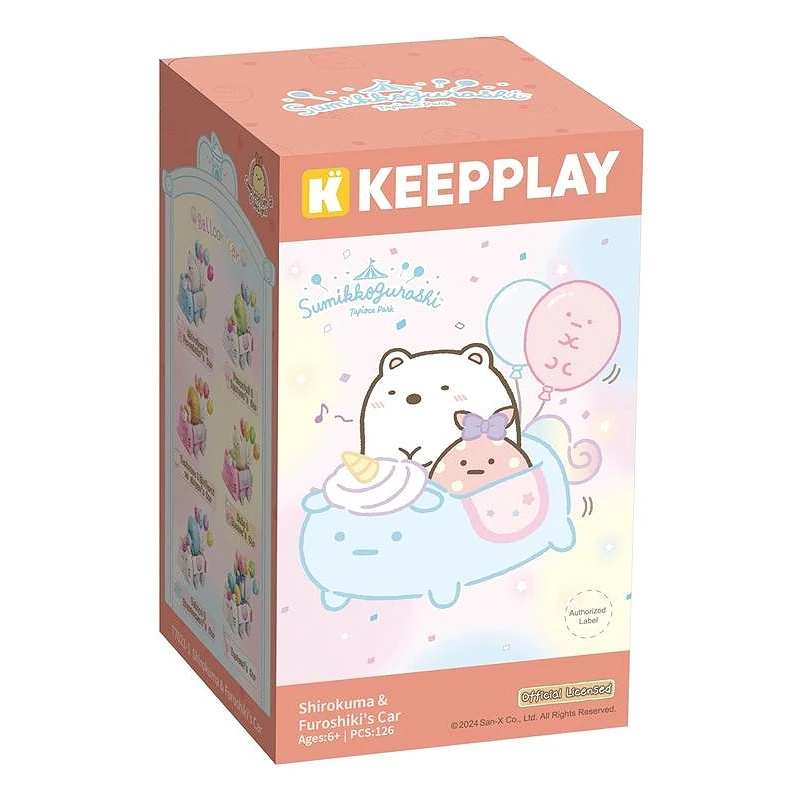 KEEPPLAY 積木 角落小夥伴 角落生物 氣球小車系列 白熊 包袱巾