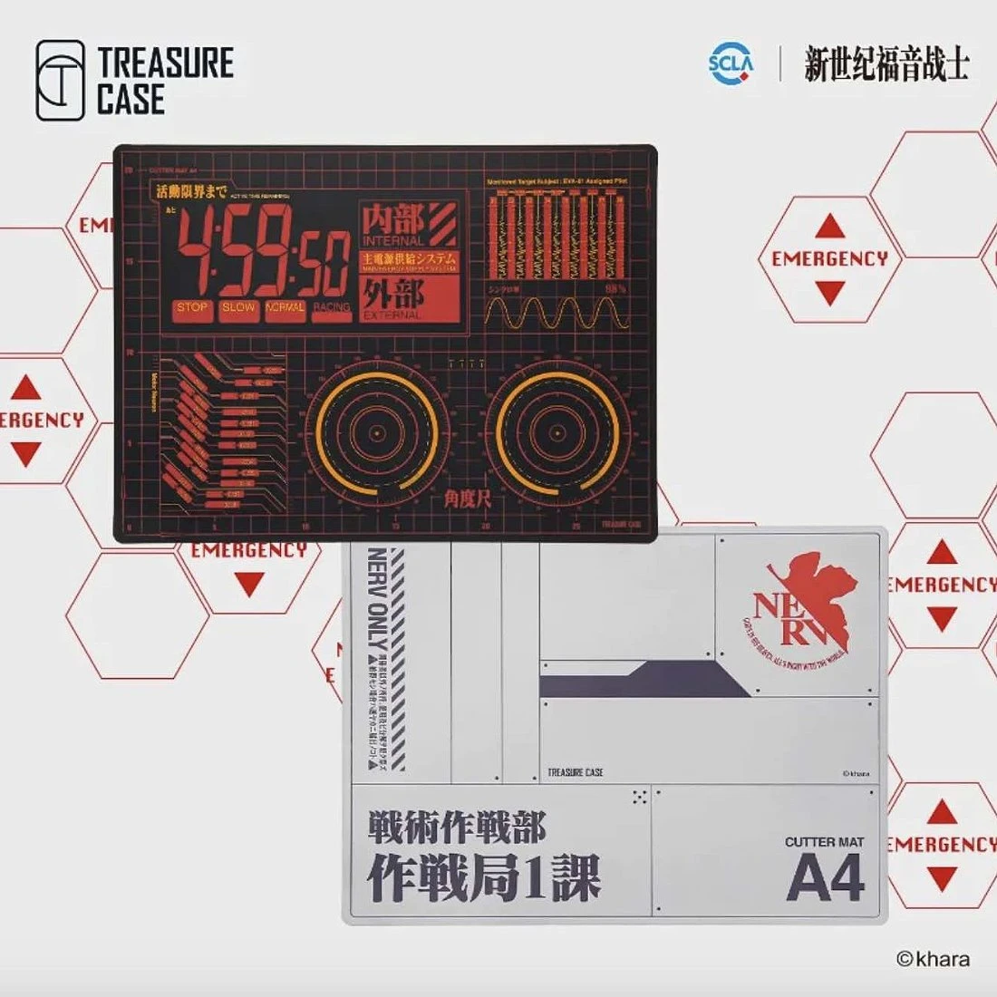 Treasure Case 新世紀福音戰士 EVA模型工具補完計劃 A4切割墊