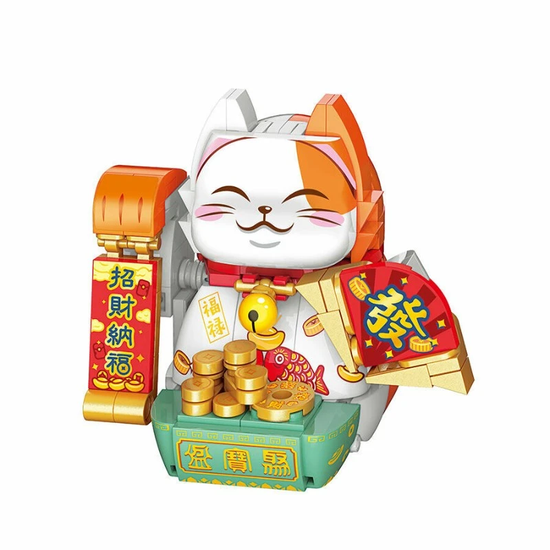 KEEPPLAY 積木 轉轉招財貓