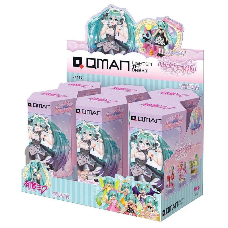 Qman 積木 初音未來 場景 百變系列 一中盒6入
