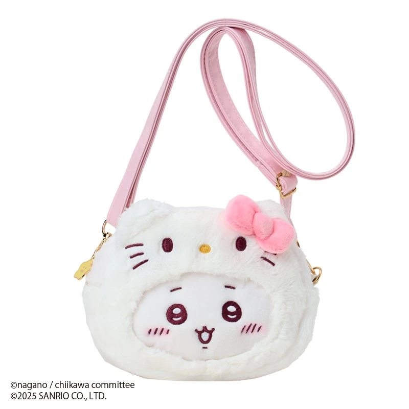 吉伊卡哇 X 三麗鷗 聯名 吉伊 HELLO KITTY 絨毛肩背包