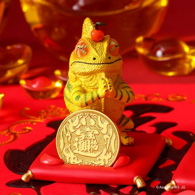 研達國際 朝隈俊男 龍年招財公仔 變彩黃