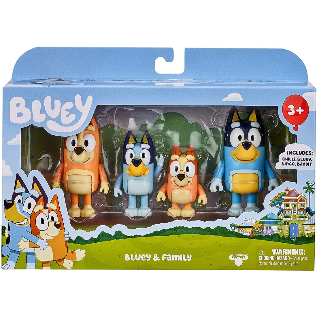BLUEY 妙妙犬布麗 家庭成員 四入人偶組