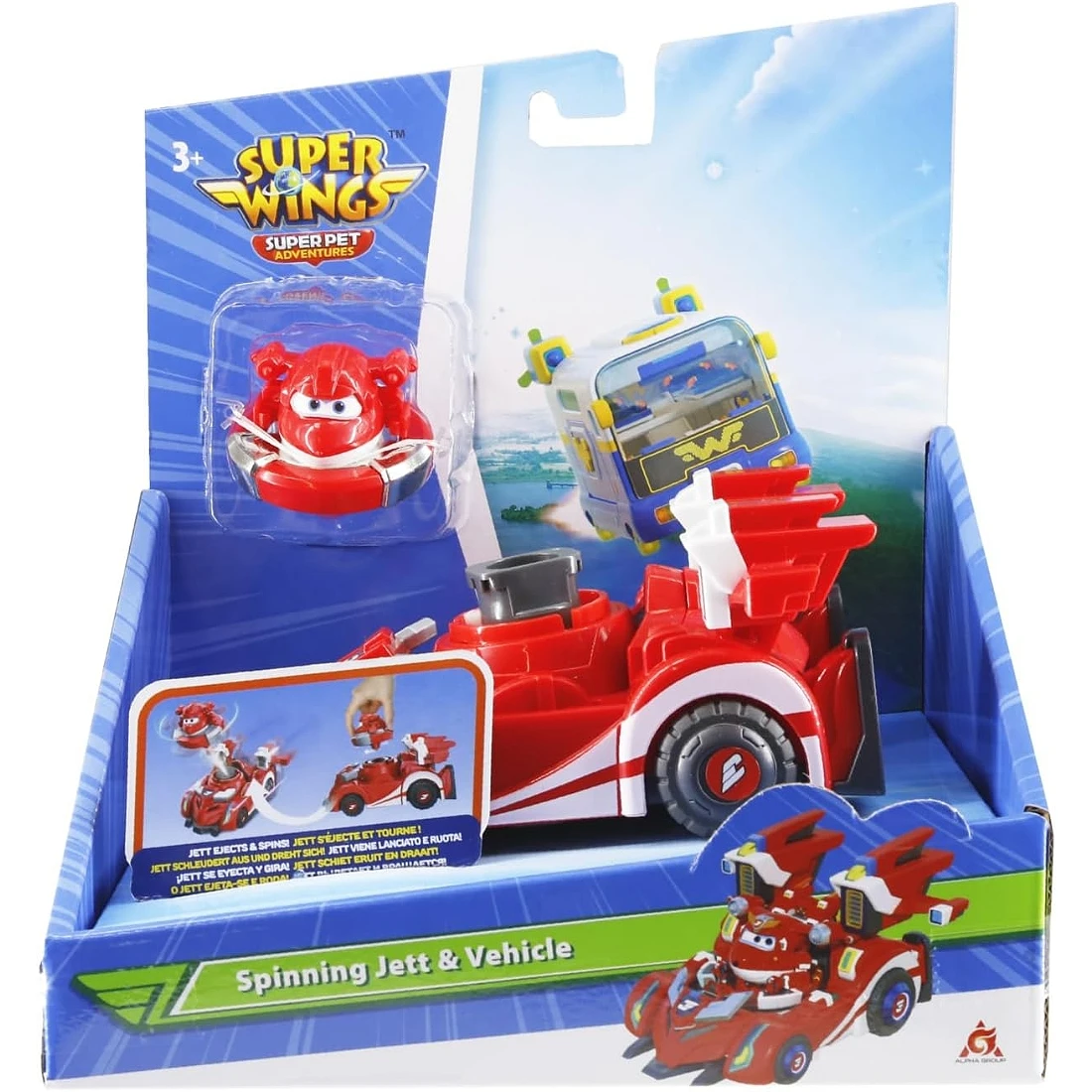 Super Wings 超級飛俠 杰特陀螺對戰賽車組