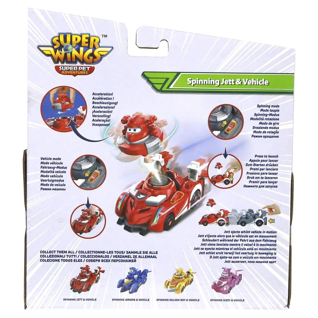 Super Wings 超級飛俠 杰特陀螺對戰賽車組