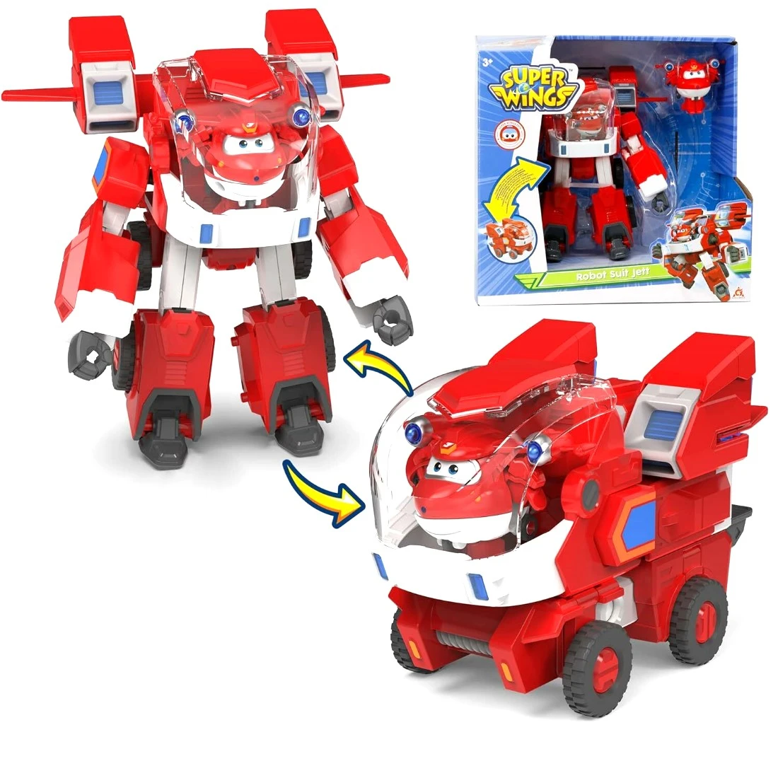 Super Wings 超級飛俠 杰特變型機器人賽車組