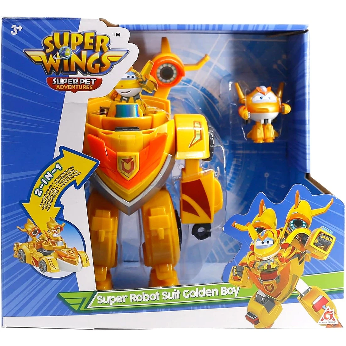 Super Wings 超級飛俠 高登變型機器人賽車組