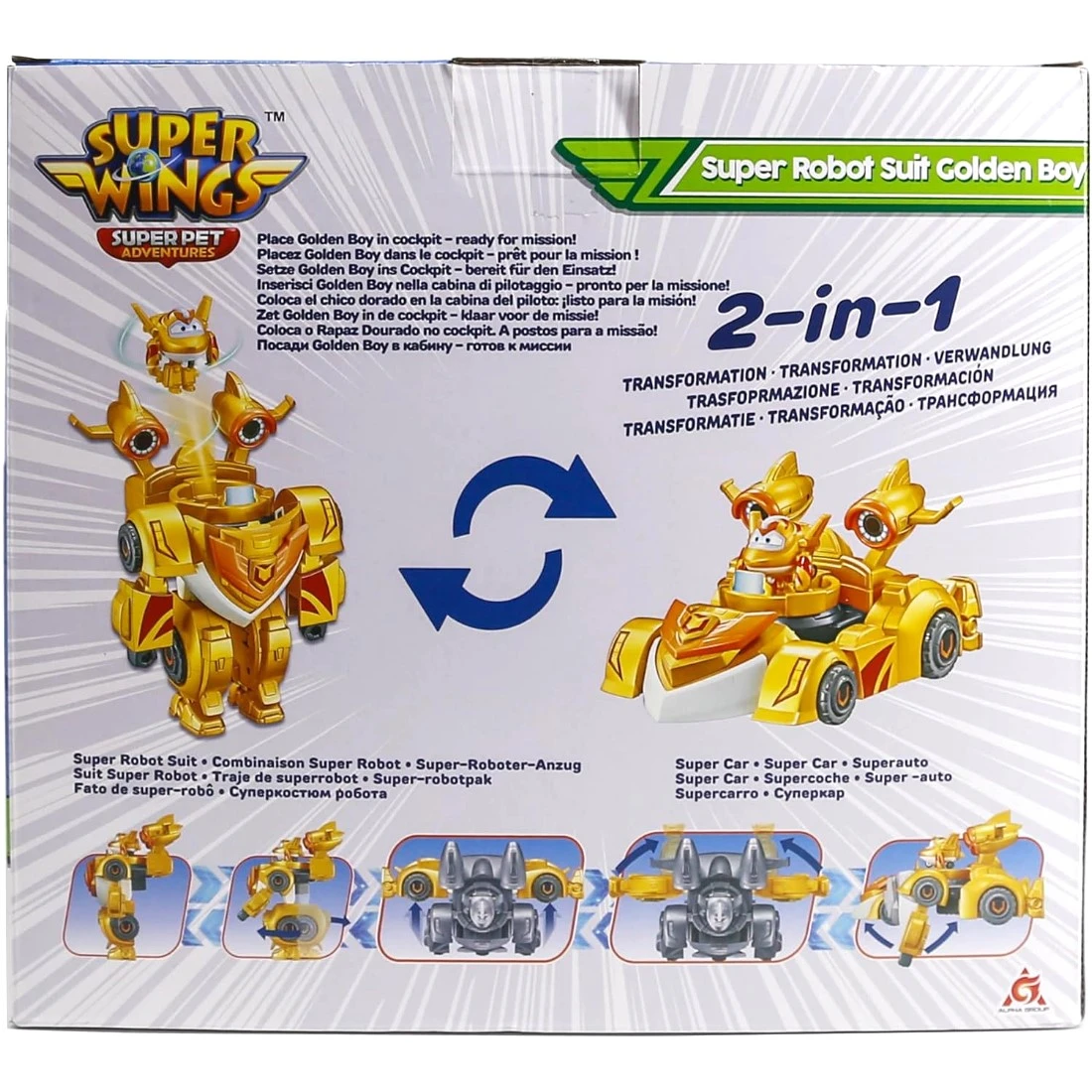 Super Wings 超級飛俠 高登變型機器人賽車組