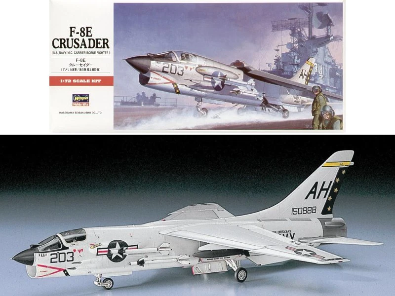 Hasegawa 長谷川 美國海軍陸戰隊F-8E十字軍艦載機