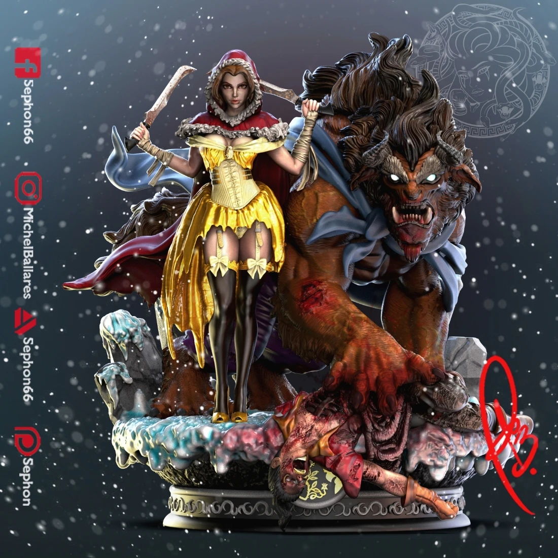 3D列印 GK灰模 訂製品 迪士尼 美女與野獸