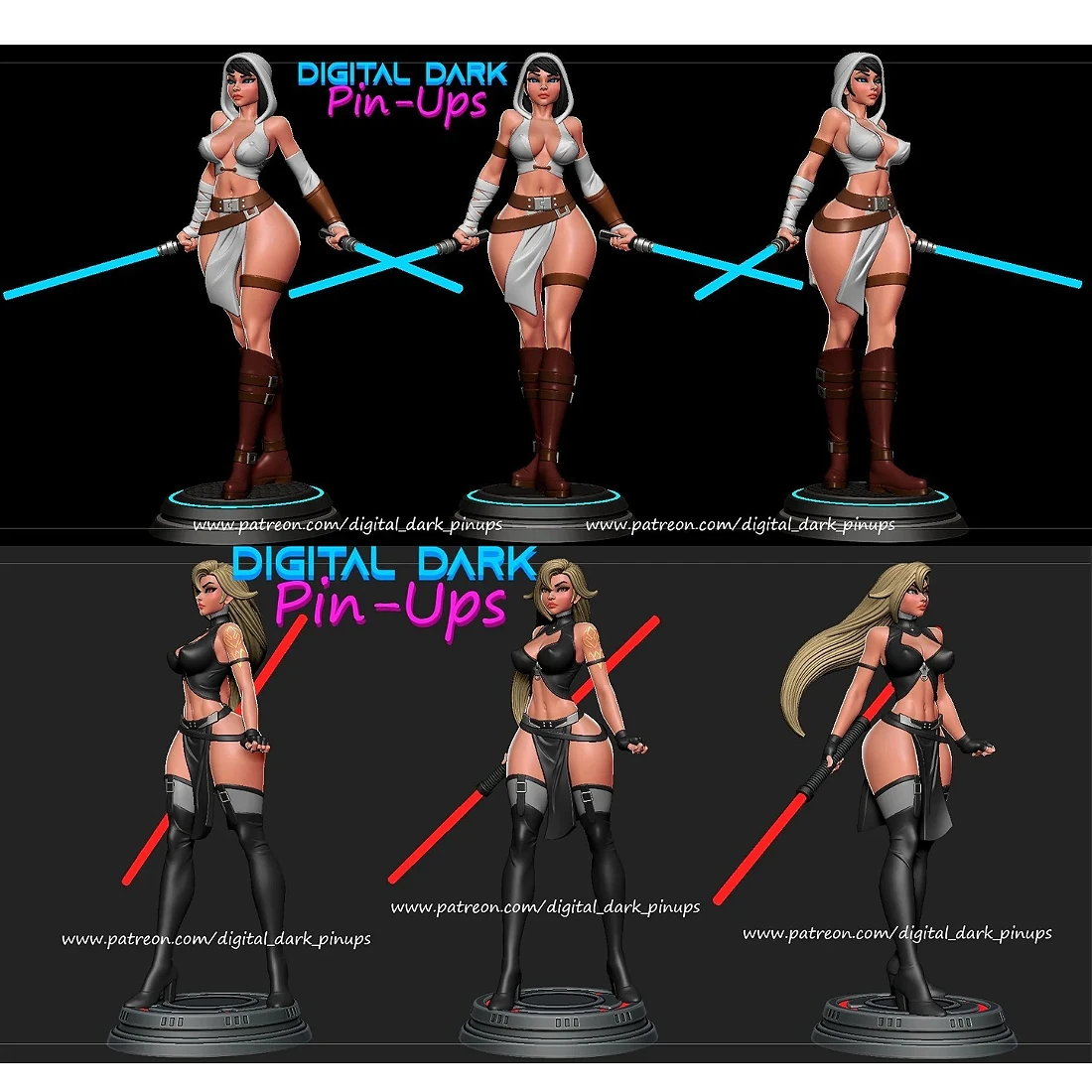 3D列印 GK灰模 訂製品 星際大戰 絕地女&西斯
